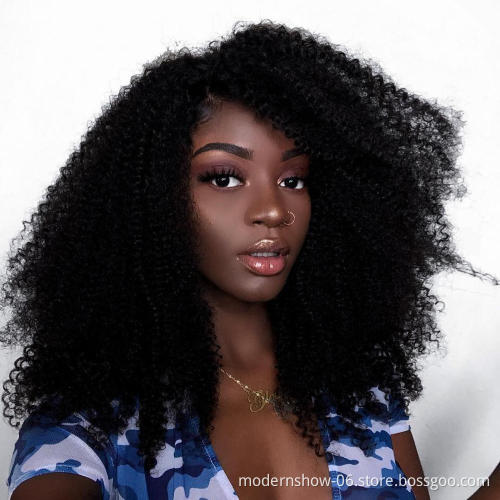 150 density Lace Frontal Kinky Curly Wig,Virgin Cuticle Aligned Human Hair Wigs